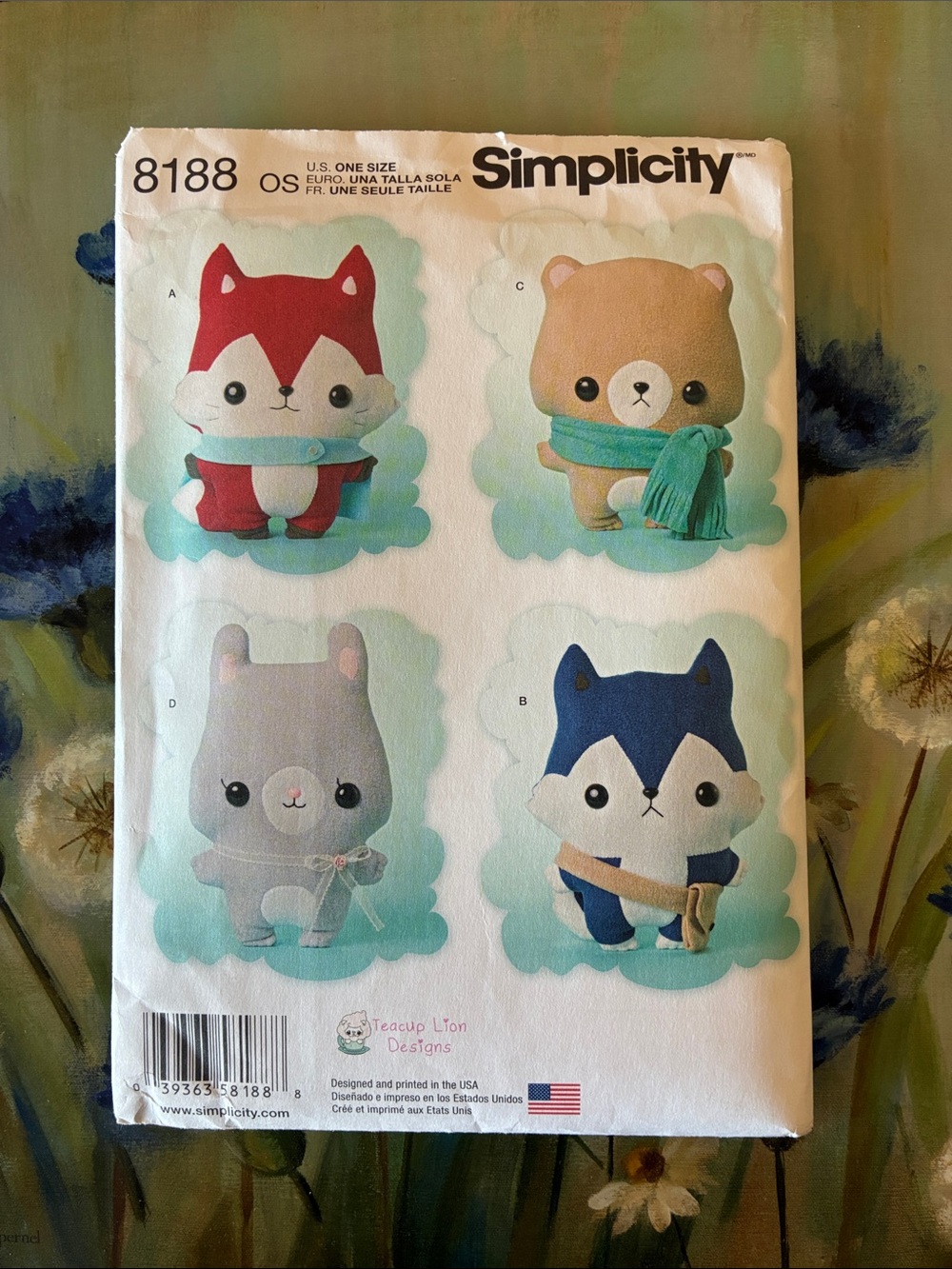Uncut Simplicity Plushy Sewing Pattern Forest Animals Stuffed Animals Joann